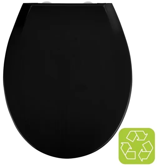WENKO 23443100-WC Capac WC KOS 44 x 37 cm negru/argintiu