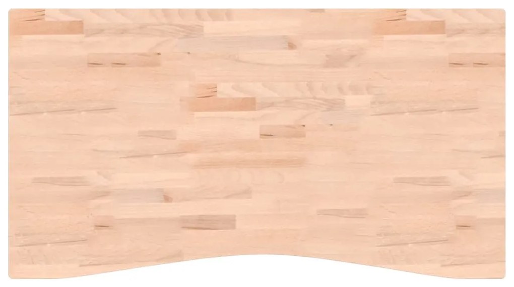 356037 vidaXL Blat de birou, 110x(55-60)x1,5 cm, lemn masiv de fag