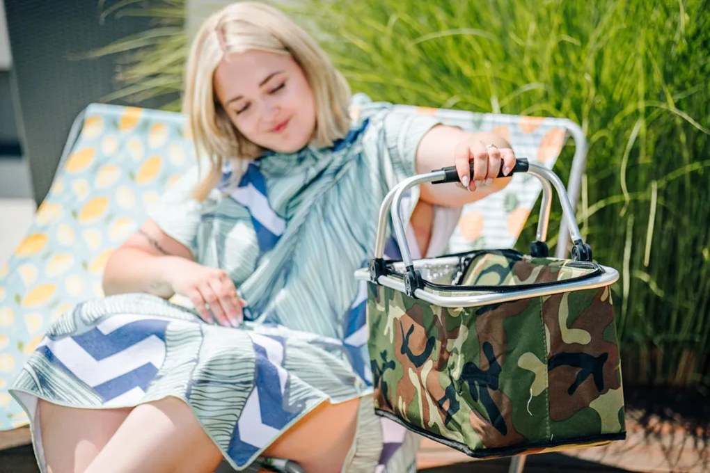 Cos termo pliabil de picnic KOLMANDO, verde