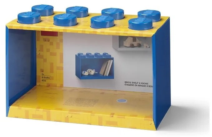 Raft de perete pentru copii LEGO® Brick 8, albastru