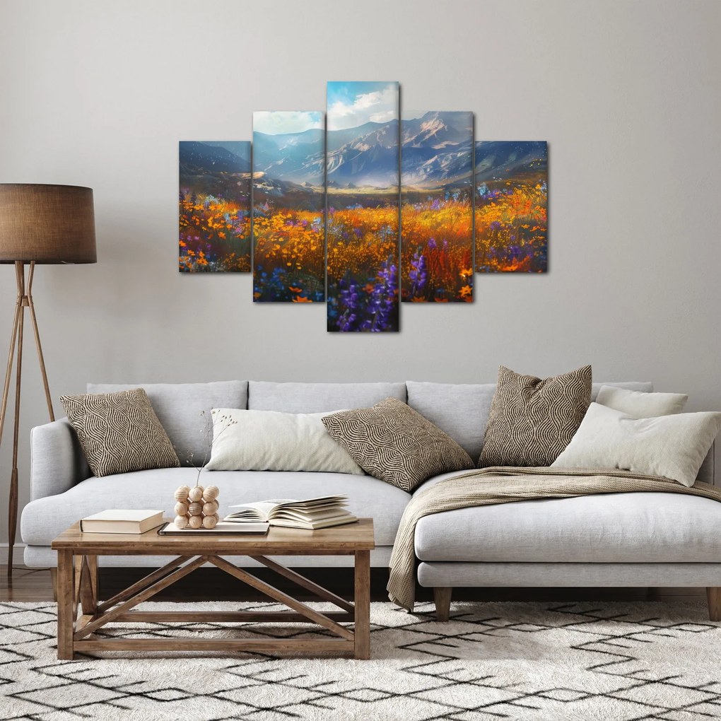 Tablou - Peisaj montan pictat II. (150x105 cm)