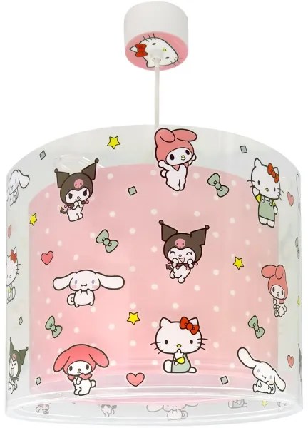 Dalber 41252 - Lustră pentru copii HELLO KITTY&FRIENDS 1xE27/15W/230V roz