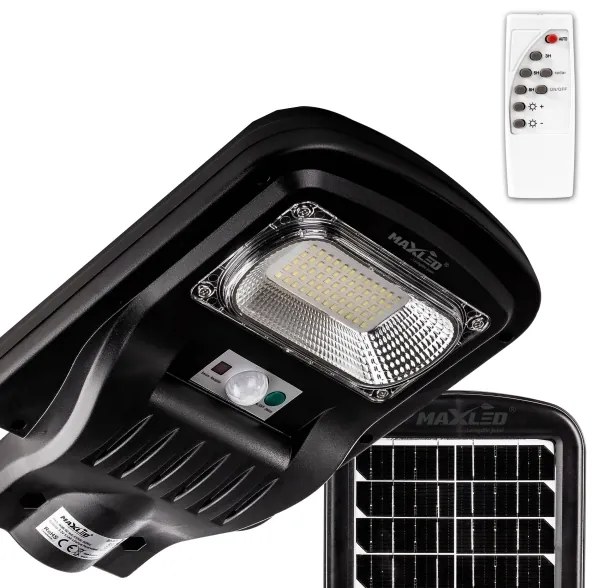 Lampă LED stradală cu senzor LED/150W/6V 6500K IP65 + telecomandă