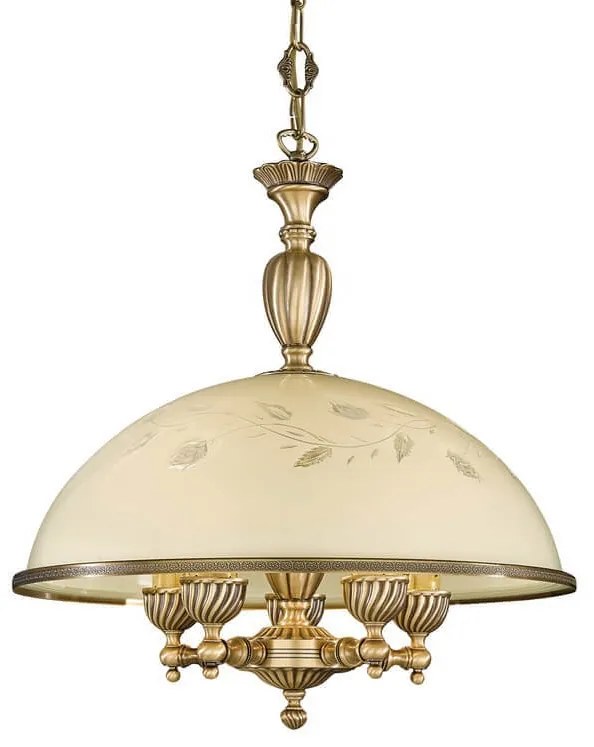 Lustra din alama cu sticla decorata design italian D-48cm 6208