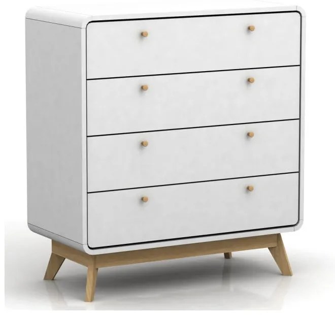 Comodă albă înaltă 80x88 cm Caitlin – Støraa