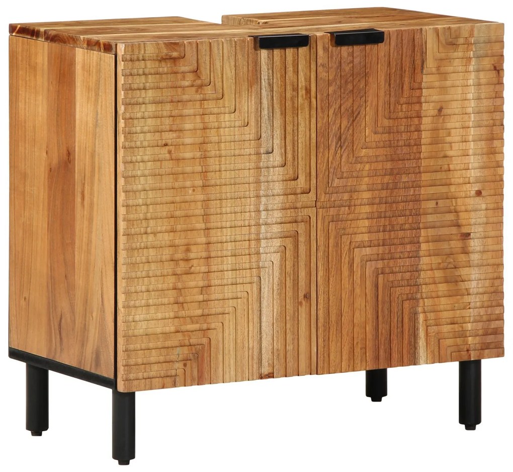 vidaXL Dulap chiuvetă de baie, 62x33x58 cm, lemn masiv acacia