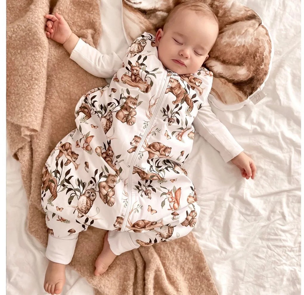 Sac de dormit cu picioare, bumbac 1 Tog, Animals Garden, S, 1-3 ani