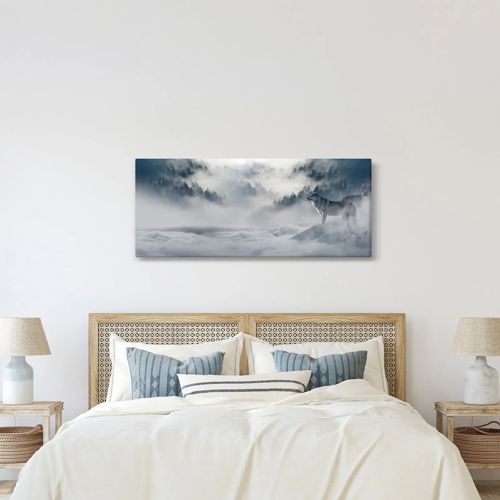 Tablou cu lupi (120x50 cm)