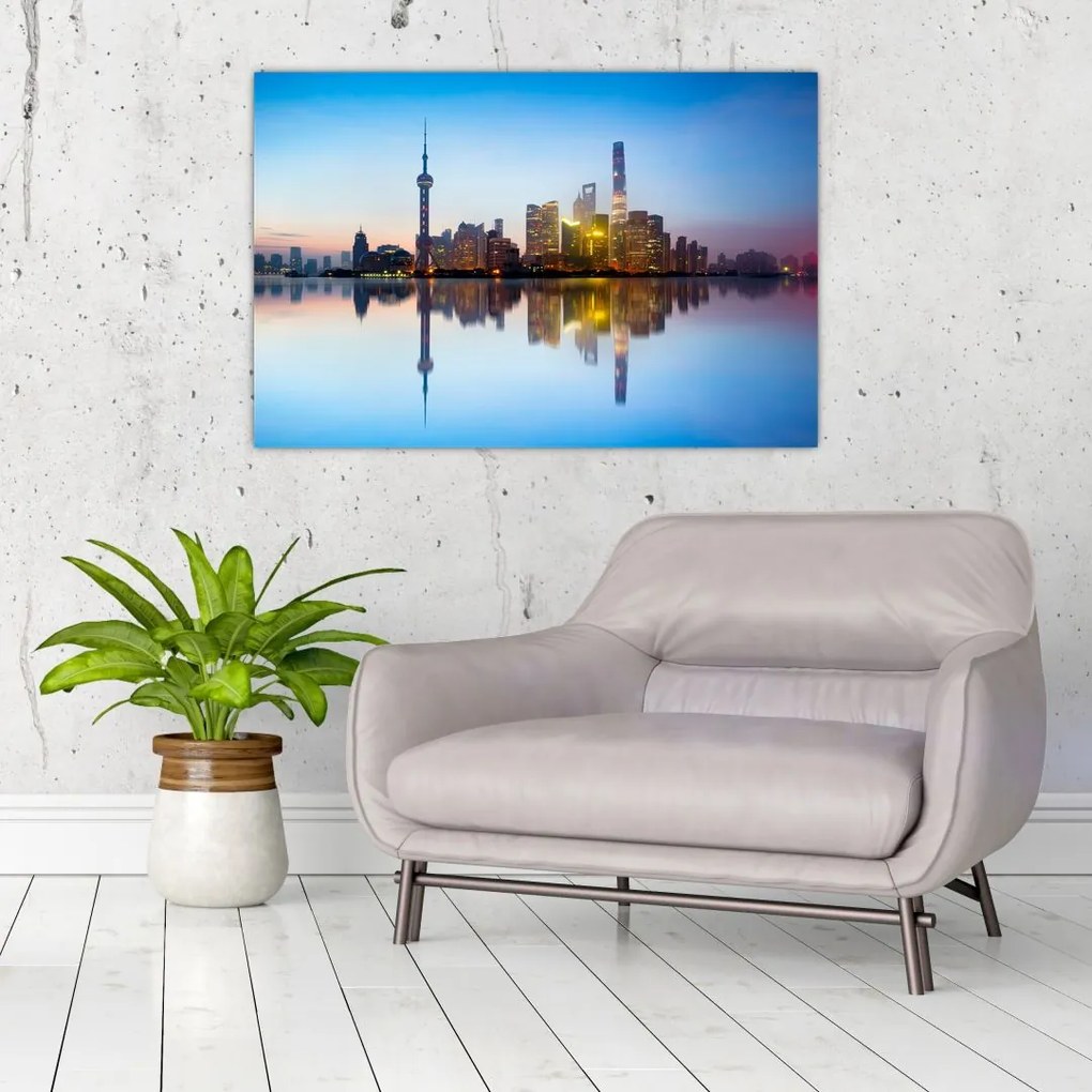 Tablou - Cerului dimineții deasupra Shanghaiului (90x60 cm)