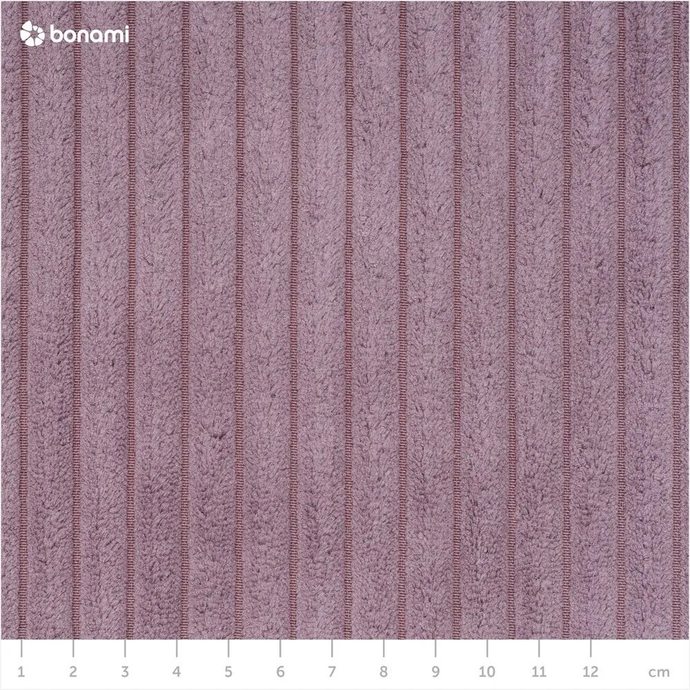 Colțar roz extensibil cu tapițerie din catifea reiată (în formă de "U") Nihad – Bobochic Paris