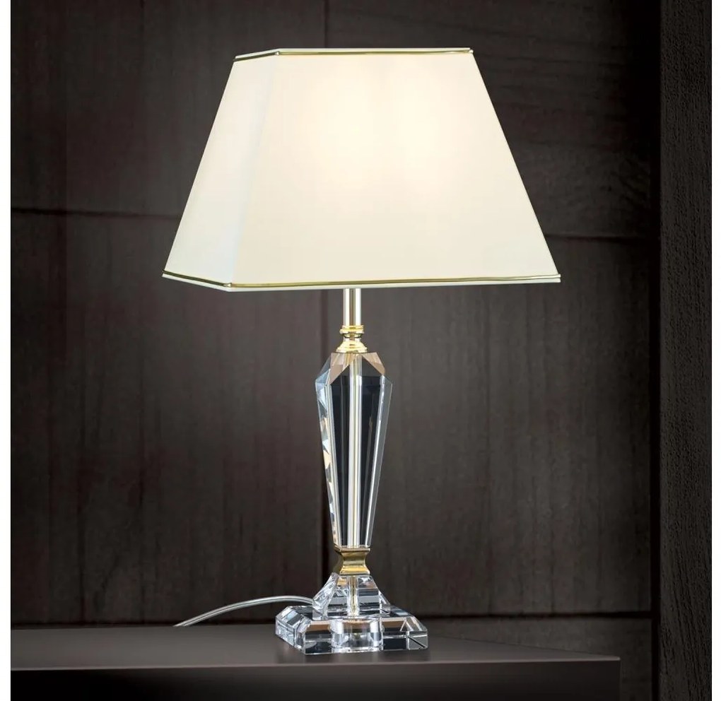 Orion LA 4-1201 - Lampă de cristal de masă VERONIQUE 1xE27/60W/230V crem/auriu