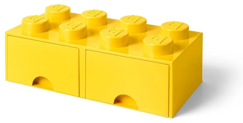 Cutie depozitare cu 2 sertare LEGO®, galben
