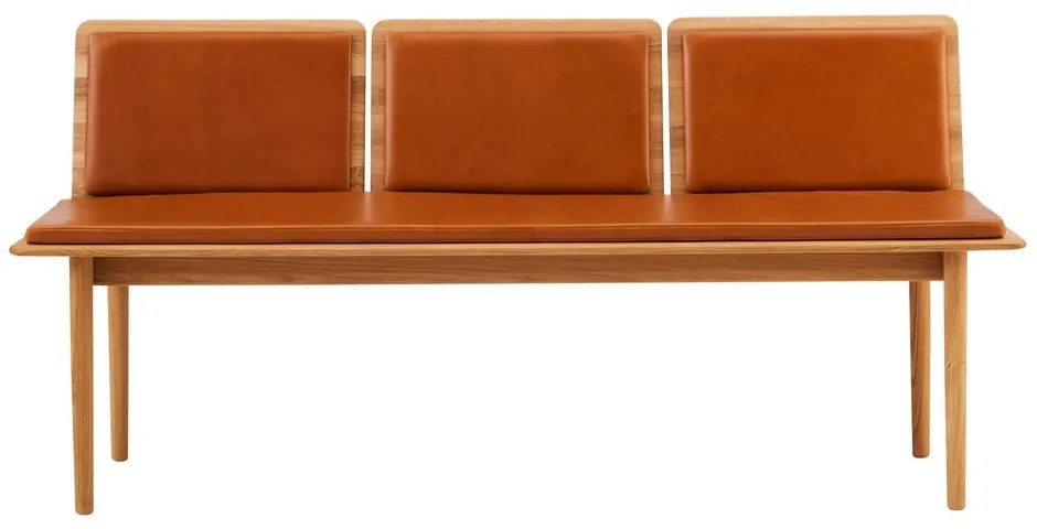 Bancă din piele maro cognac Elba - Hammel Furniture