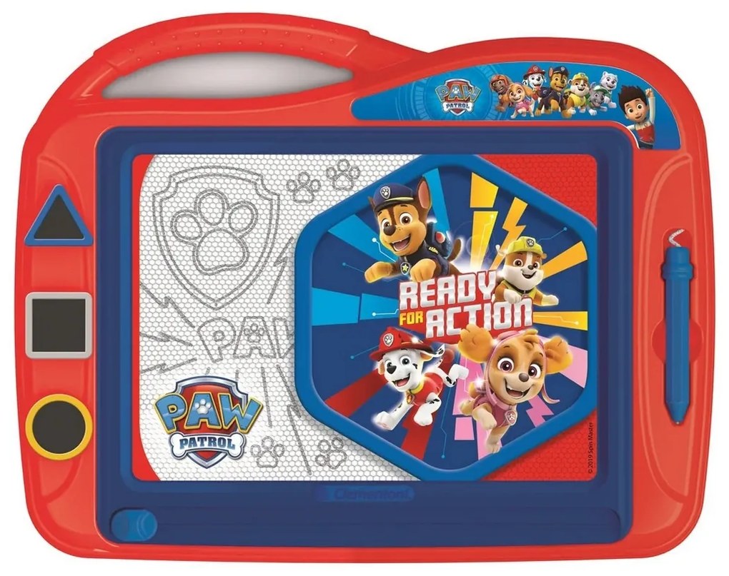 Tablă magnetică de desenat Clementoni Paw Patrol,34 x 47 x 3,5 cm
