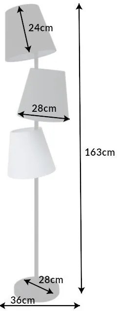 Lampadar cu 3 surse de lumina Levels 163cm