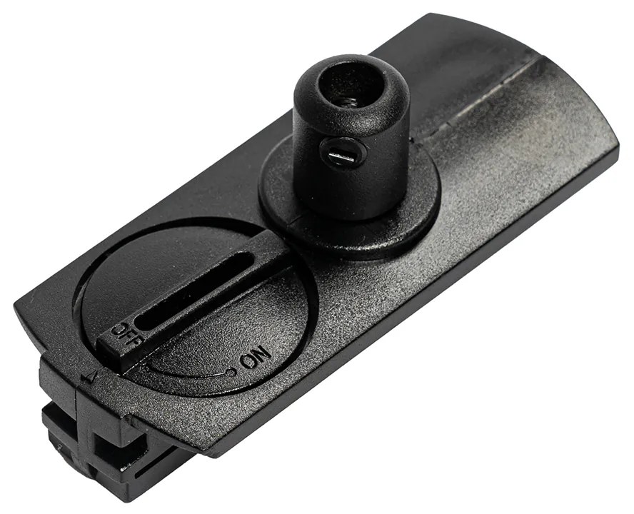 Design hanglamp zwart incl. rail adapter 1-fase - Iconic Tubo