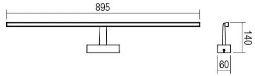 Redo 01-1678 - Iluminat oglindă baie LED NEPTUNE 1xLED/18W/230V IP44