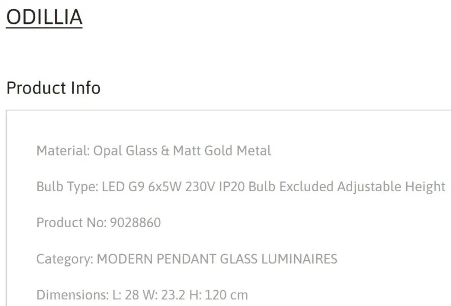 Lustra suspendata design modern decorativ ODILLIA 6L
