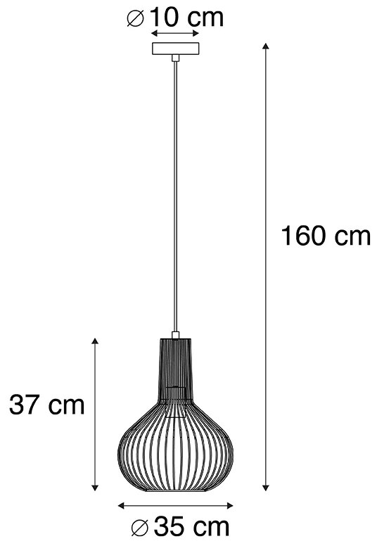 Lampă suspendată de design aurie - Wire Bake