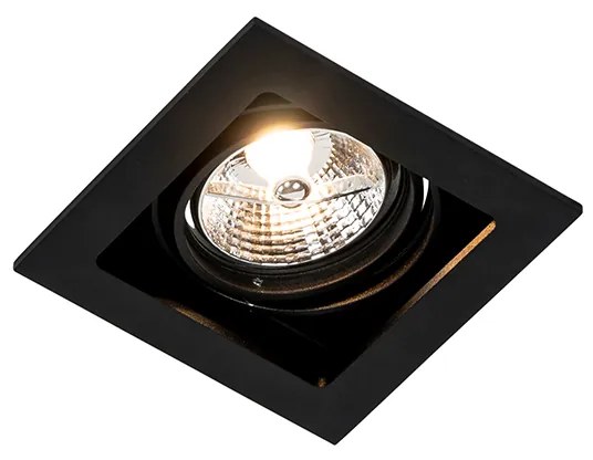 Spot integrat pătrat negru reglabil - Artemis 70
