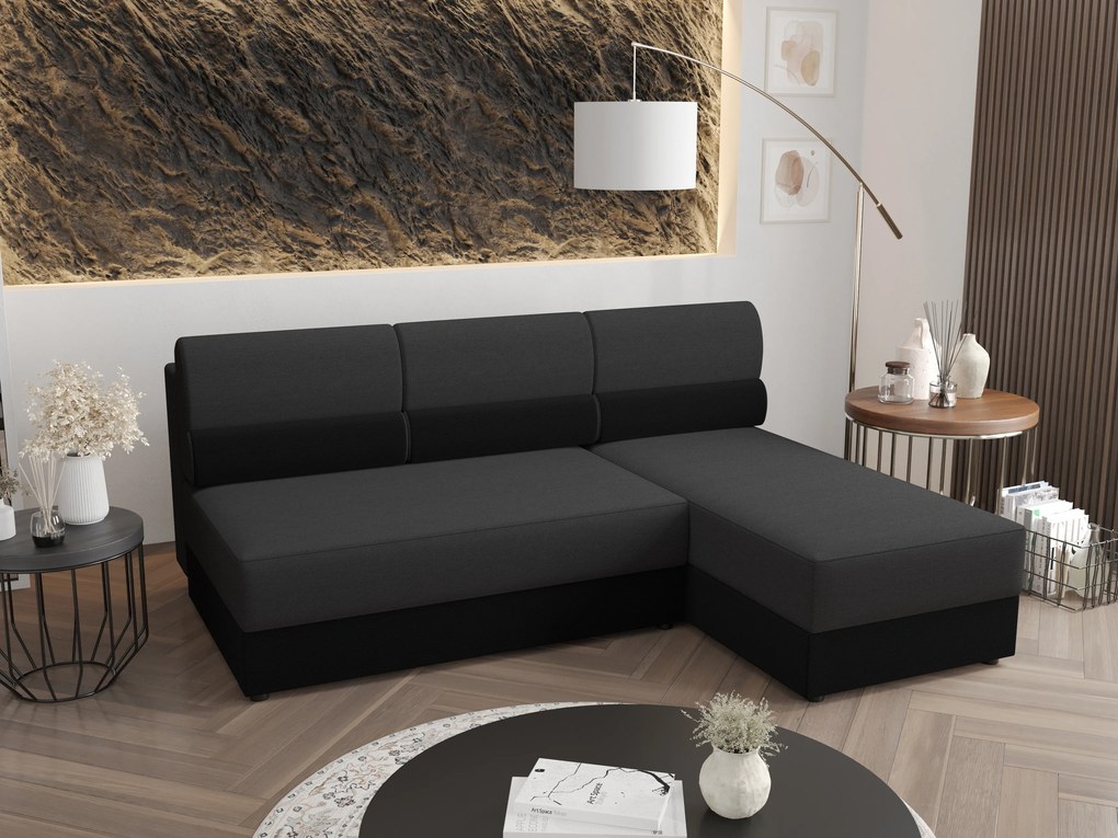 Colțar Radiant L1 (Negru + Gri închis) (D). 1057437