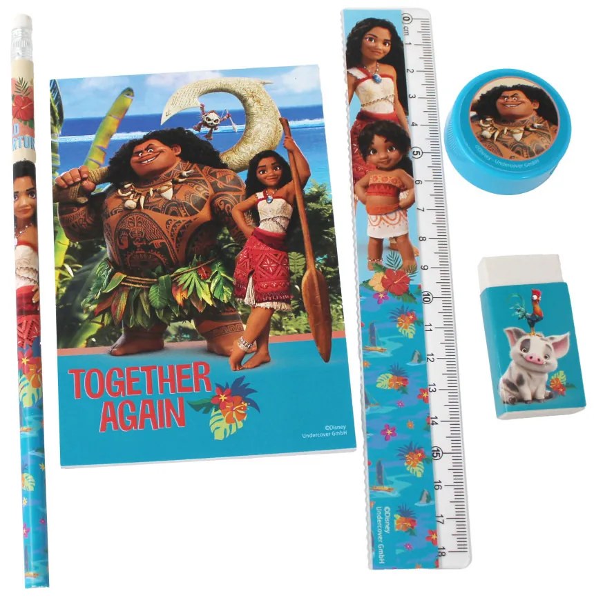 Disney Vaiana Together Again set papetărie 5 buc.