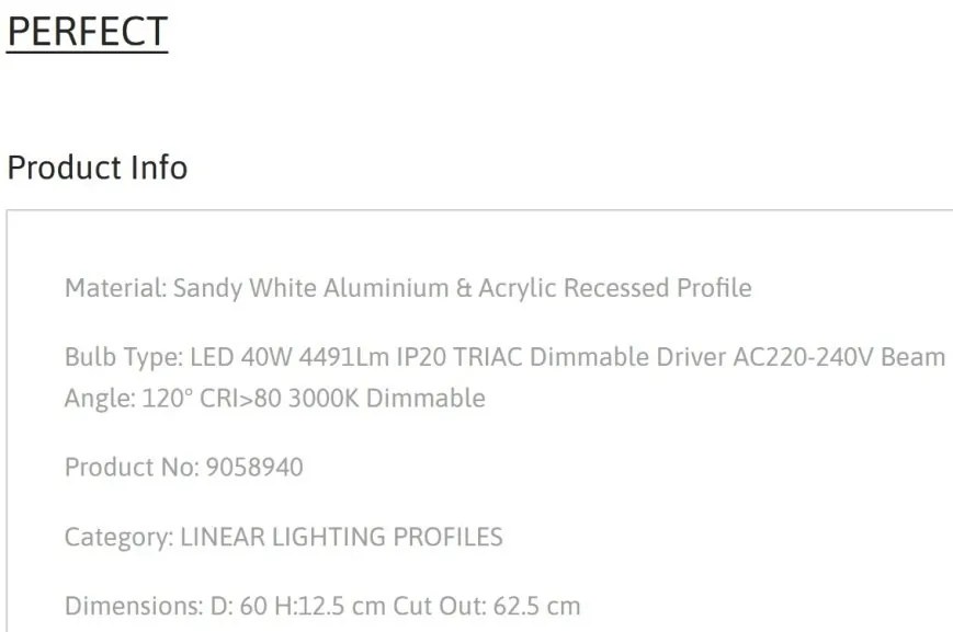 Plafoniera LED incastrabila reglabila PERFECT 60cm alba 3000K Dimmable