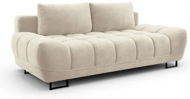 Canapea extensibilă cu 3 locuri și tapițerie de catifea Windsor &amp; Co Sofas Cirrus, bej