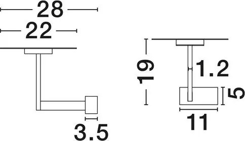 Aplica de perete LED stil minimalist TOVI