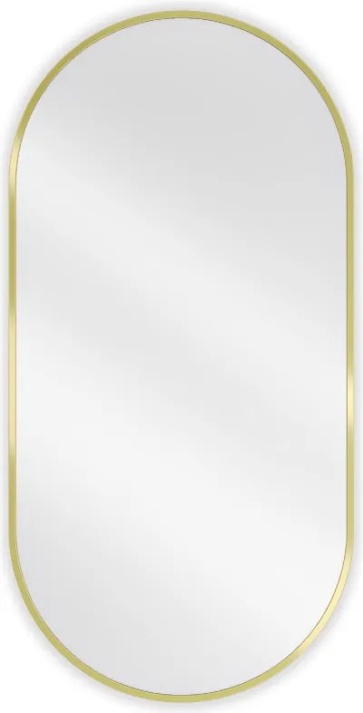 Mexen Loft oglindă ovală pentru baie 100 x 50 cm, ramă aurie - 9851-100-050-000-50