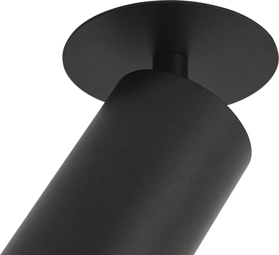 Set de 6 spoturi încastrate moderne negre GU10 50mm IP44 - Chels