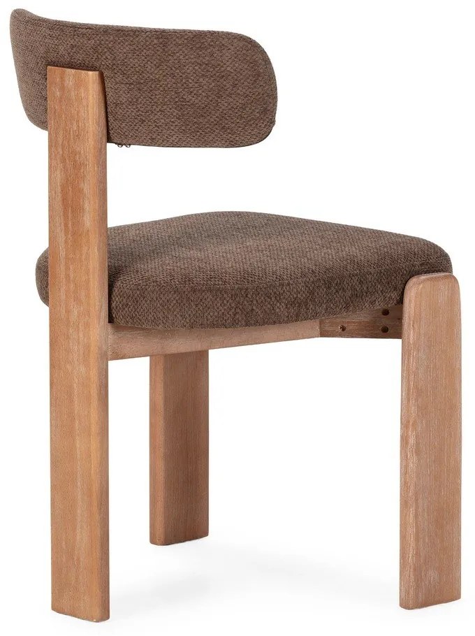 Scaune de dining maro 2 buc. tapițate Nadia – MOME