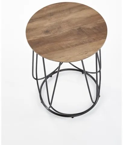 Măsuță de cafea NUBIRA 51x40 cm negru/nuc