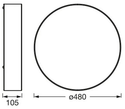 Osram - Plafonieră ORBIS PARIS, 3xE27/25W/230V, Ø 48 cm, crem