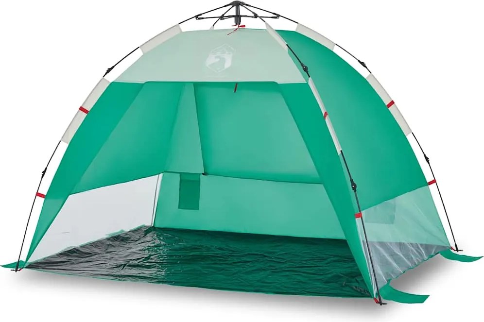 vidaXL Cort camping 2 persoane verde marin impermeabil setare rapidă