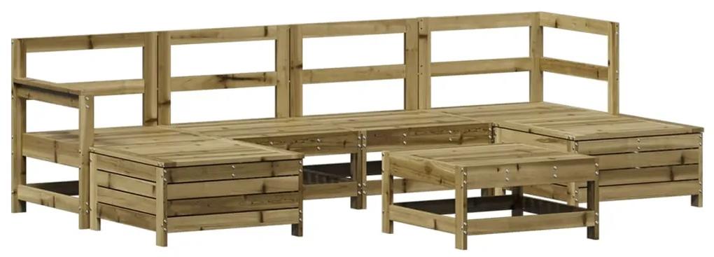 3250991 vidaXL Set canapea de grădină, 7 piese, lemn de pin tratat