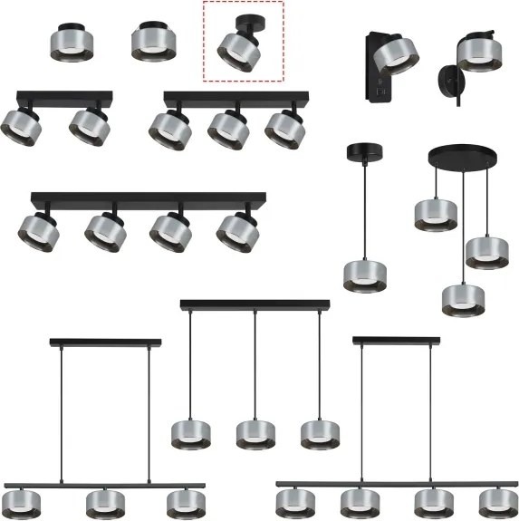 Brilagi - Spot LED RGB dimerizabil AURA LUX 1xGX53/14W/230V Wi-Fi Tuya negru/fumuriu