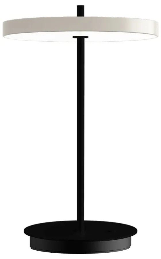 Veioză alb-negru LED din metal cu abajur din metal (înălțime 31 cm) Asteria Move – UMAGE