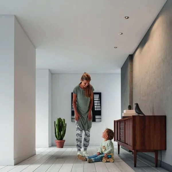 Philips 50393/17/PN - Set 3x spoturi LED RGBW încastrate, reglabile, cu 1x GU10/4,8W/230V, crom + telecomandă