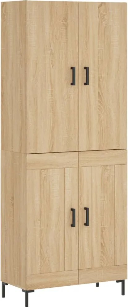 vidaXL Dulap înalt, stejar sonoma, 69,5x34x180 cm, lemn compozit