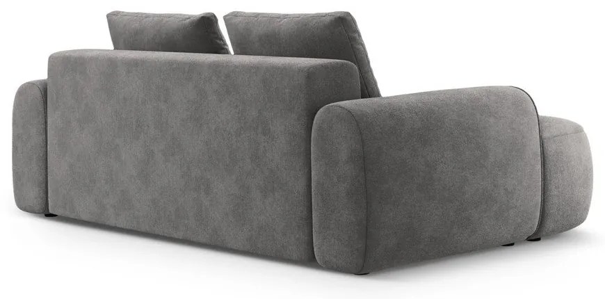 Canapea gri cu tapițerie din catifea 200 cm Linz – Cosmopolitan Design