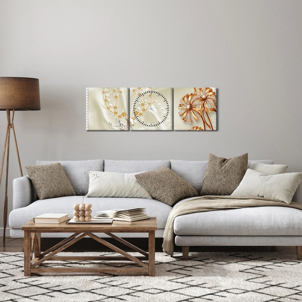 Tablou - Colaj (cu ceas) (90x30 cm)