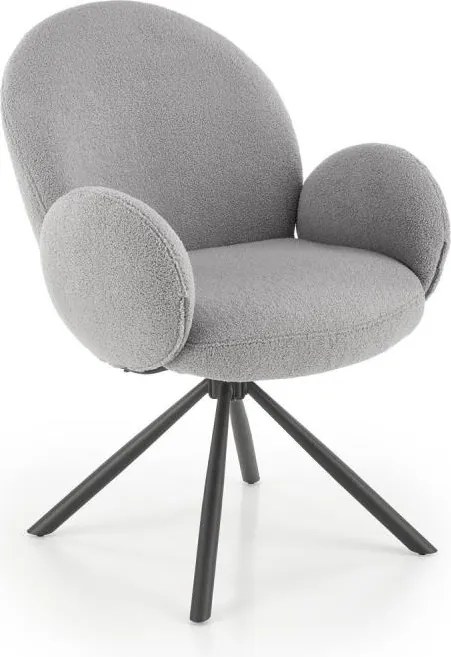 Scaun de masă KIVA, 1 buc., gri
