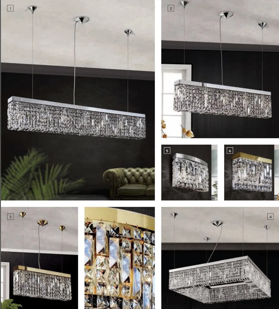 Lustra suspendata cristal Asfour design modern de lux Ring 130cm chrome plated