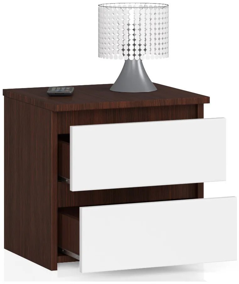 Noptieră Cleania CL2 (wenge + alb). 1068855