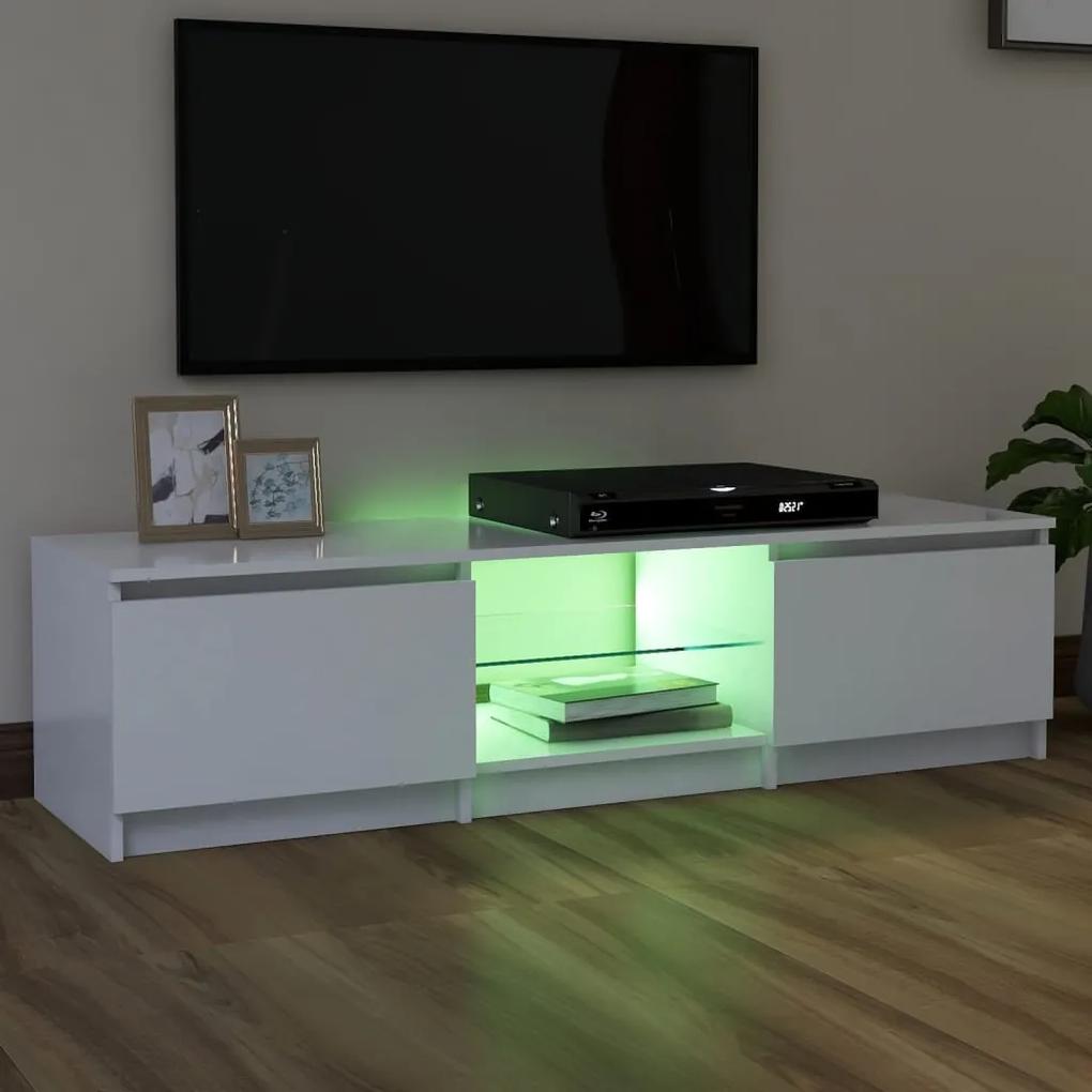 Comoda TV cu lumini LED, alb, 140x40x35,5 cm 1, Alb, 140 x 40 x 35.5 cm