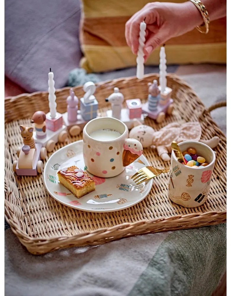 Set de veselă pentru copii 3 buc. din gresie Sweets – Bloomingville Mini