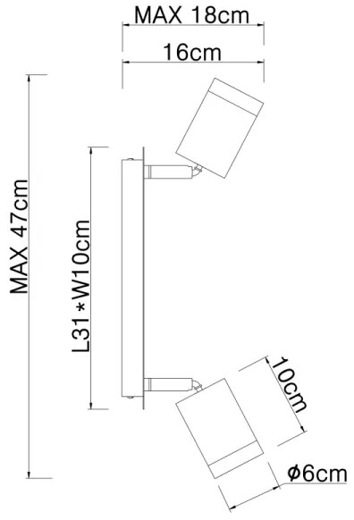 Spot JOSEBA 2xE27/60W/230V Globo 54032-2B