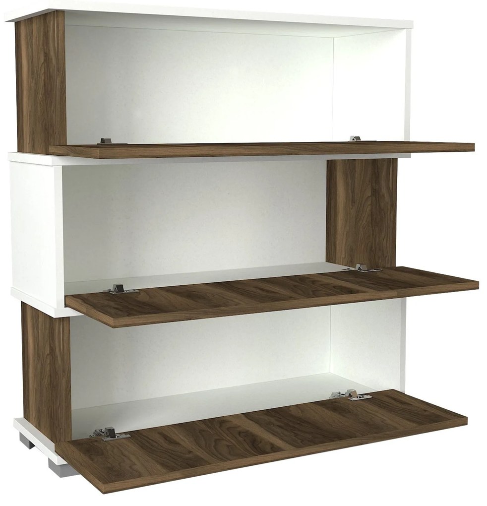 Comodă pentru pantofi Napolyon - White, Walnut