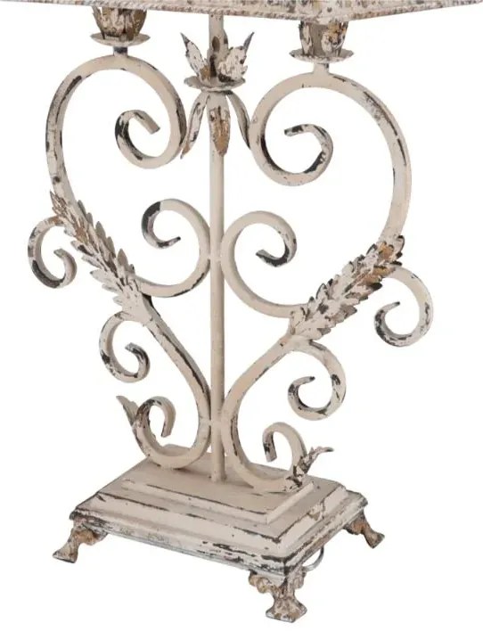 Lampa Shabby Chic Heart rasina si metal h 78 cm